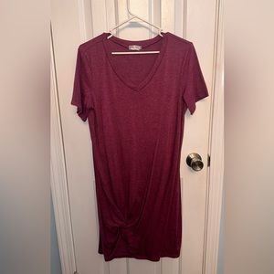 Medium twist knot t shirt dress